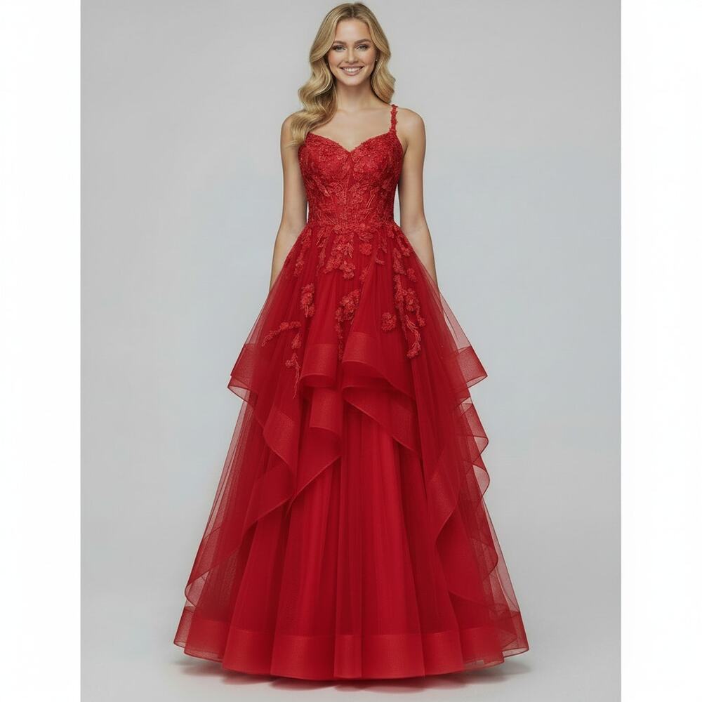 Alyce red dress, size 16, NEW WITH TAGS!